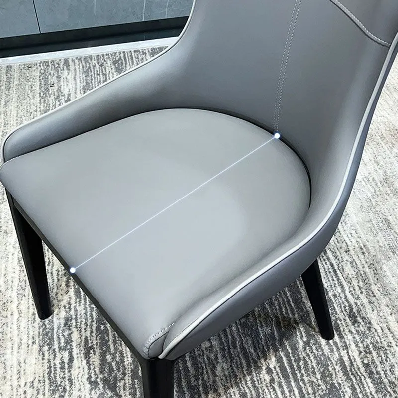 Strak Style Wood Parsons Chair Upholstered Dining Side Chair Orange