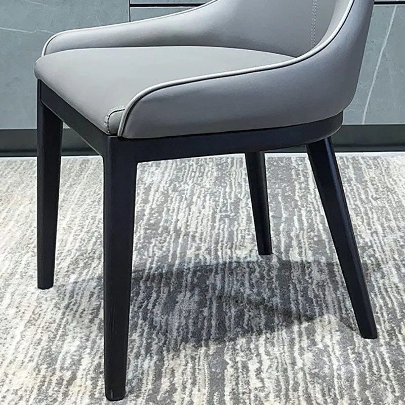 Strak Style Wood Parsons Chair Upholstered Dining Side Chair Orange