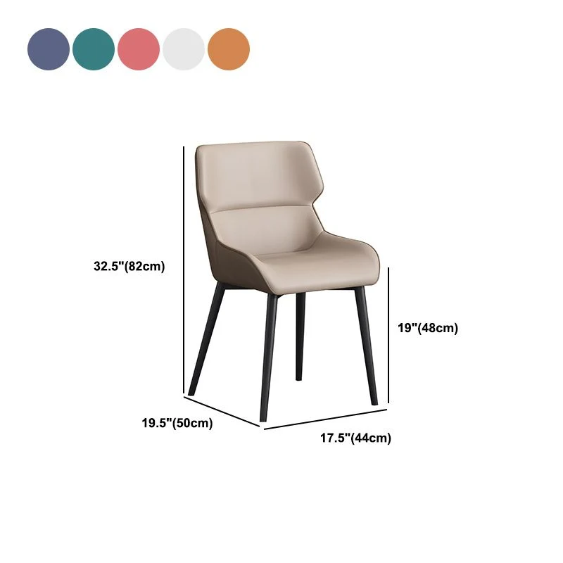 Strak Wingback Side Chair Faux Leather Upholstered Side Chair Burgundy