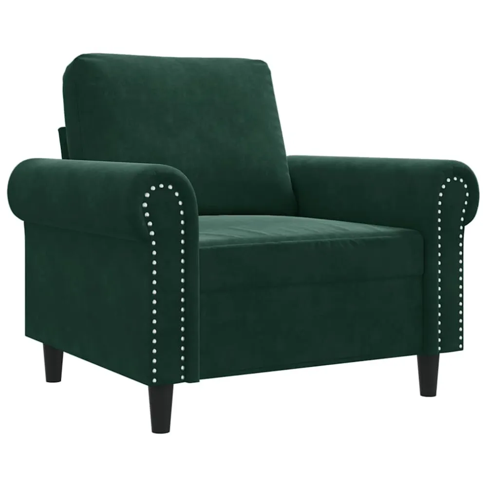 Stretch stof Fauteuil 60 cm fluweel donkergroen