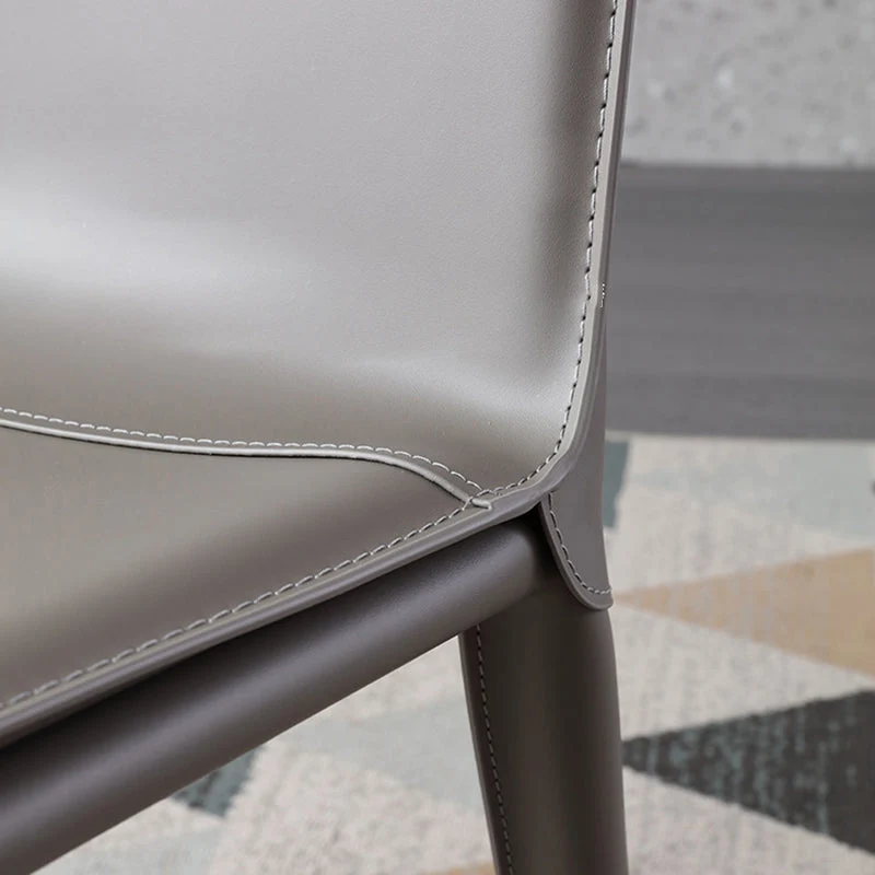 Stretch stof Faux Lederen Dining Room Chair Modern Upholstered Dining Side Chair Orange