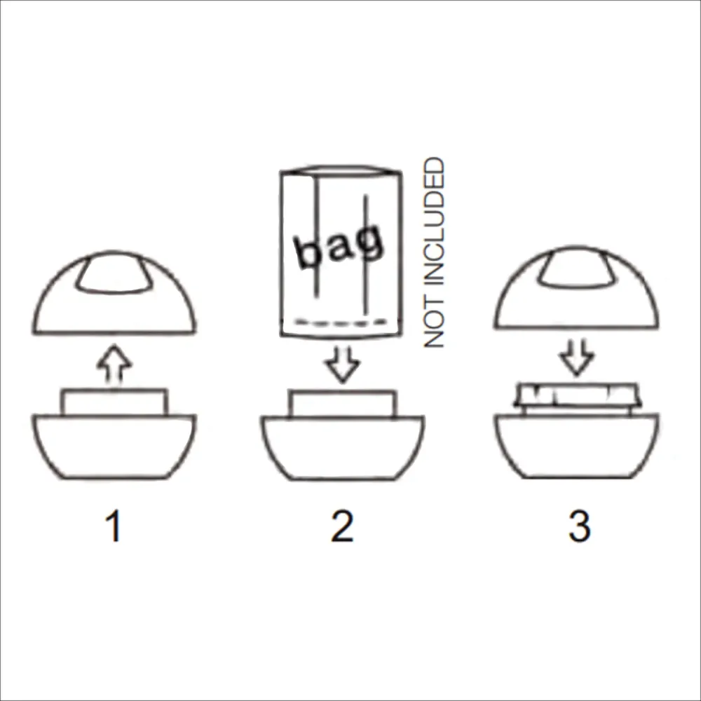 1L Dice-shaped Trash Can Flip Lid - Ravenzwart met persoonlijke boodschap