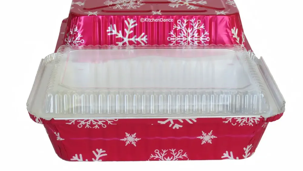 2¼ lb. Disposable Holiday Oblong Foil Pan Dome Lid #9201X voor volwassenen