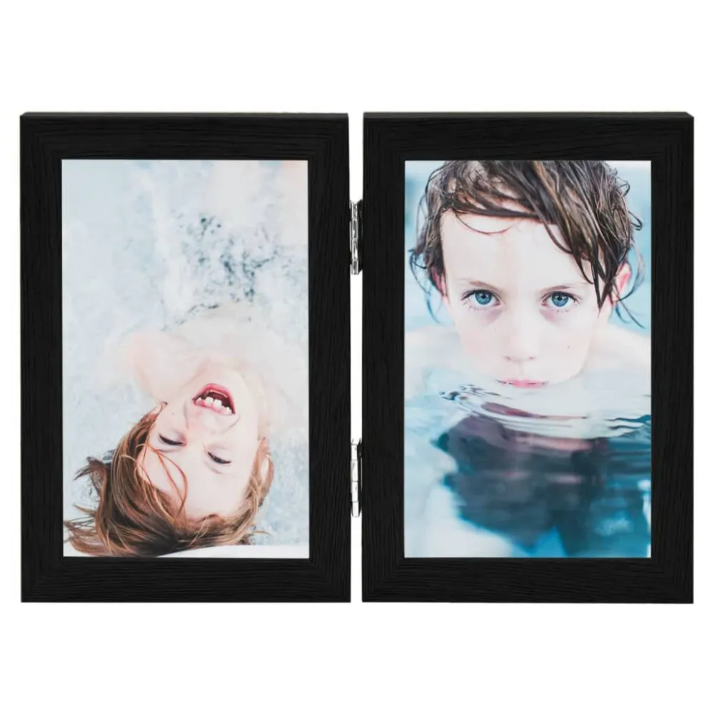 Fotolijst tweeluik 2x(21x29,7 cm) zwart