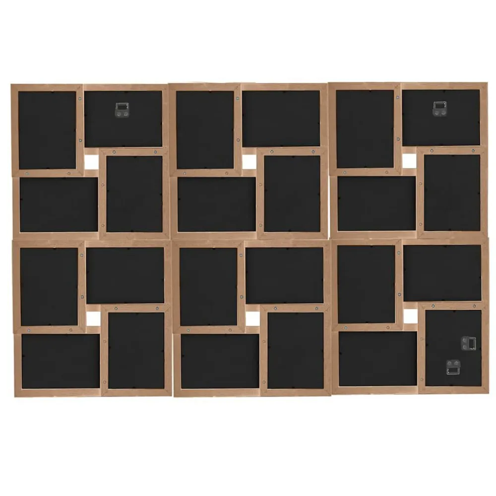 Wandmontage Fotolijst voor 24x(10x15 cm) foto MDF lichtbruin