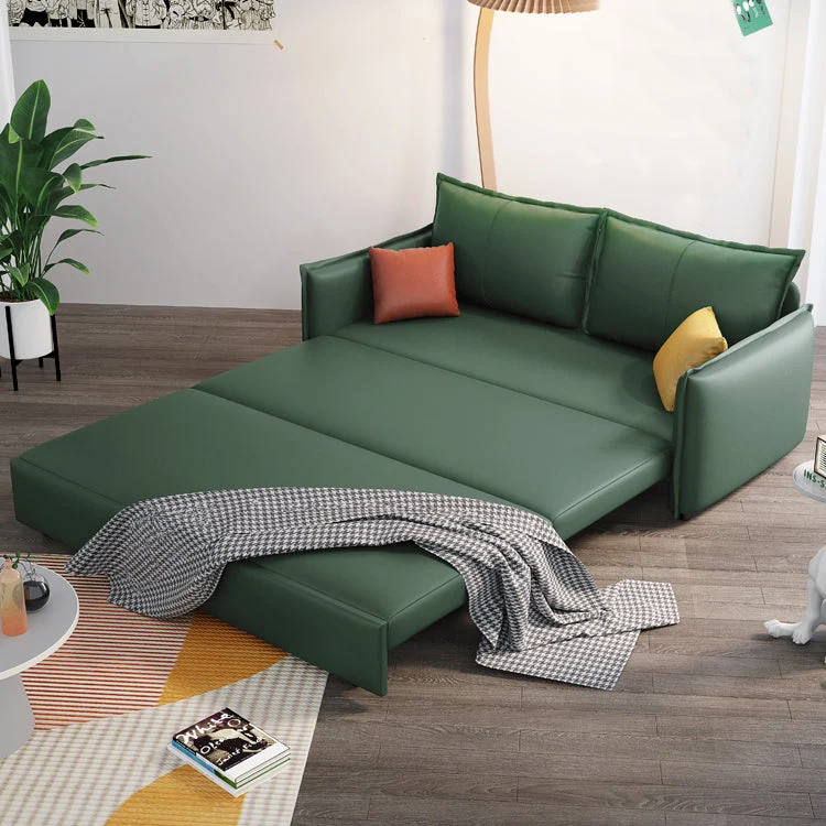 Contemporary Futon Sofa Bed Metal Appelgroen Storage Pillow Back Square Arms 47l