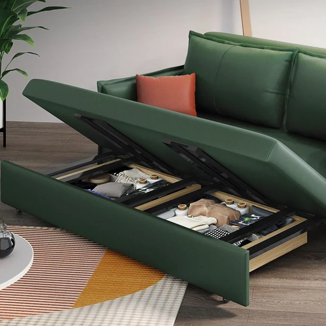 Contemporary Futon Sofa Bed Metal Appelgroen Storage Pillow Back Square Arms 47l