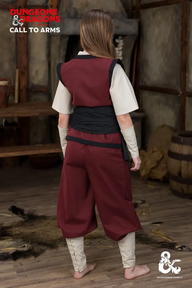 Dungeons & Dragons Monk Garment Set Bordeaux/Black Xs