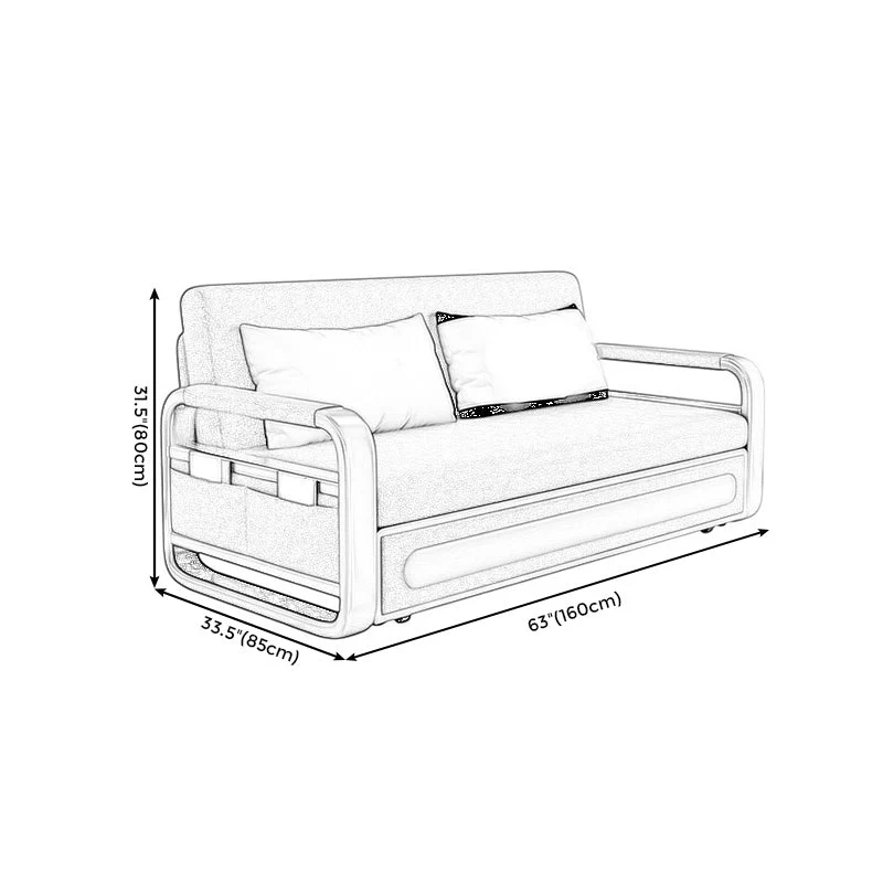 Multifunctioneel Futon Sofa Bed Tight Back Faux Leather Settee Loveseat 43l