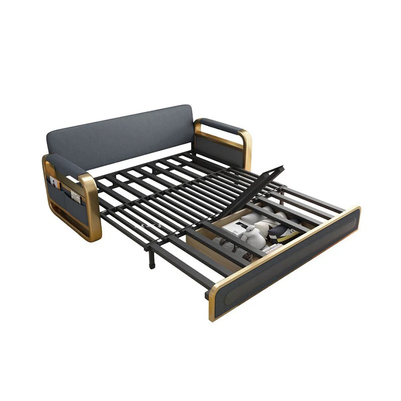 Multifunctioneel Futon Sofa Bed Tight Back Faux Leather Settee Loveseat 43l