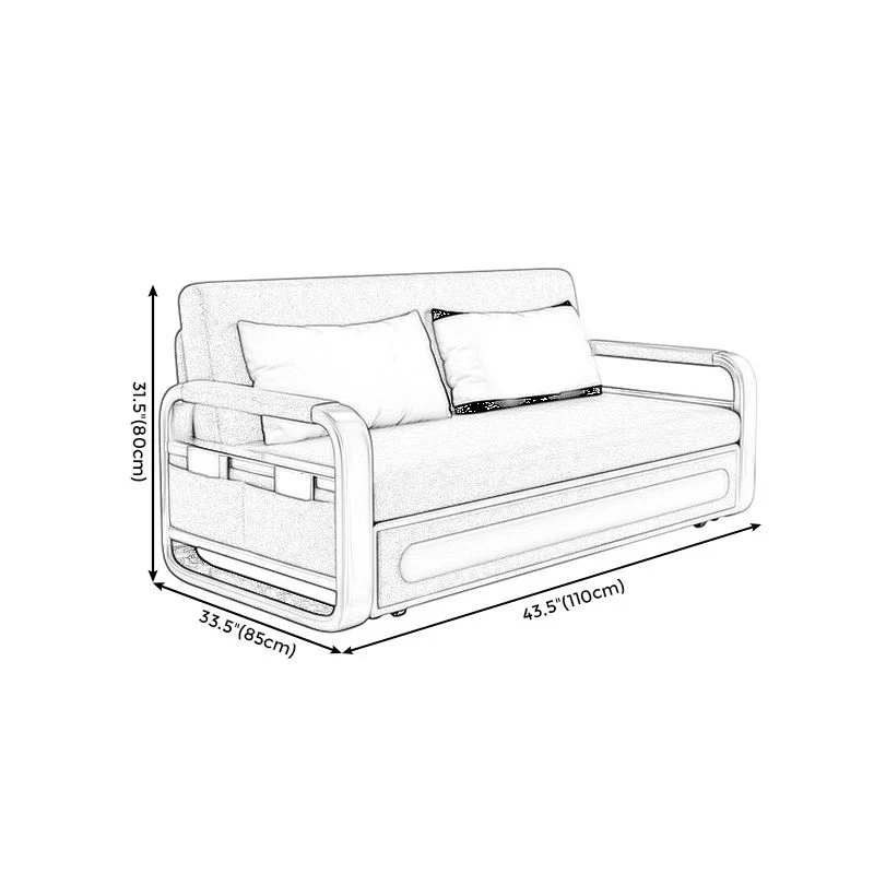 Multifunctioneel Futon Sofa Bed Tight Back Faux Leather Settee Loveseat 43l