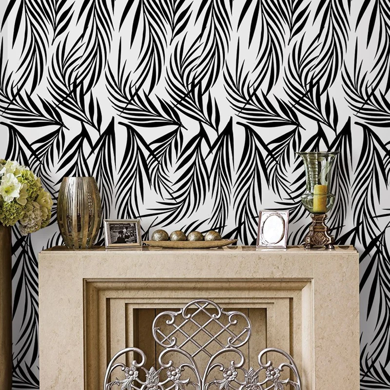 Adhesive Willow Wallpaper Panels Grey-White Eigentijds Style Wall Art Dining Room Grey