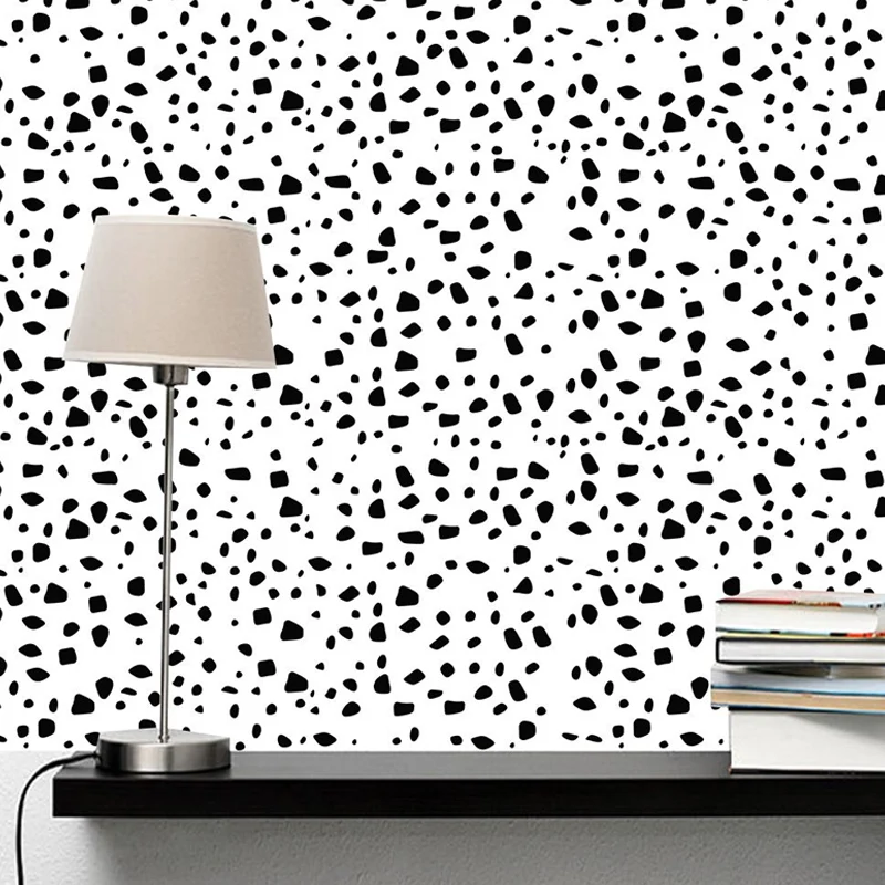 Behangpaneelset met luipaardprint Actueel PVC-wanddecor grijs op wit, zelfklevend