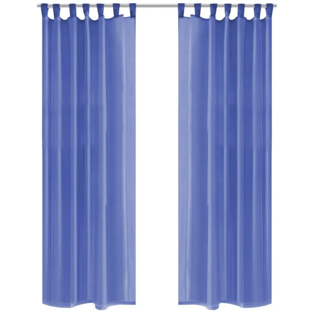 Gordijnen voile 140x175 cm koningsblauw