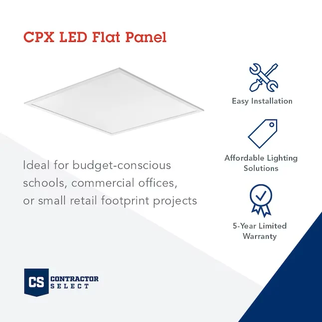Lithonia Lighting 2-ft x 2-ft Cool Parelmoer LED Panel Light