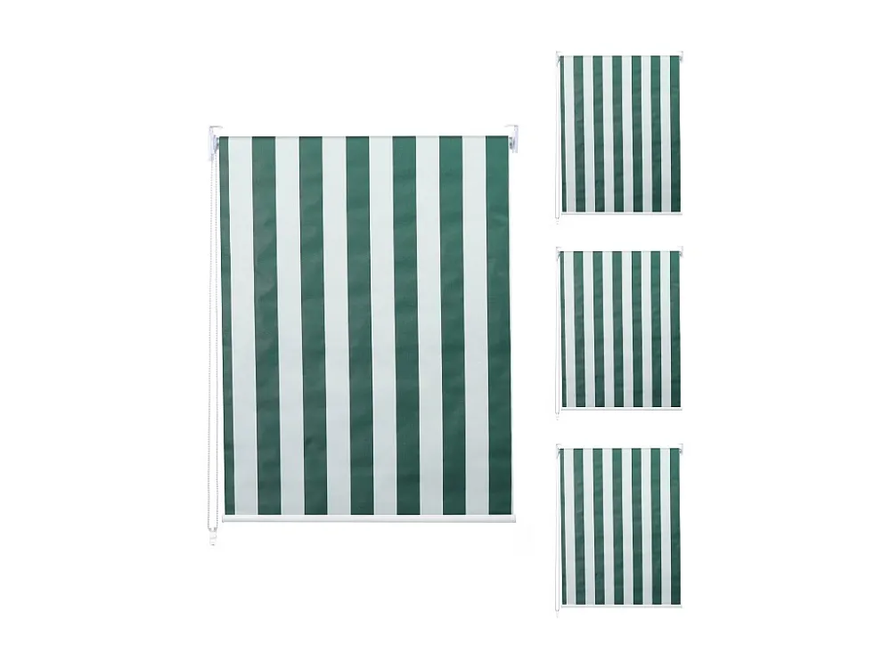 Rolgordijn MCW-D52 (set van 4), groen/wit