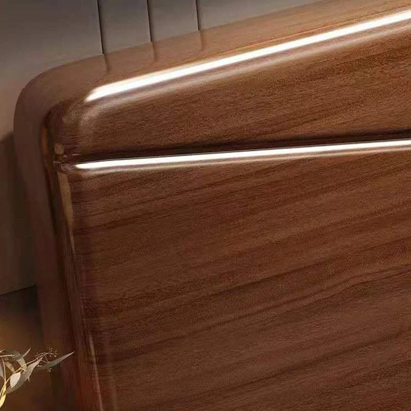 Traditional Panel Rectangular Headboard Walnut Normaal Bed