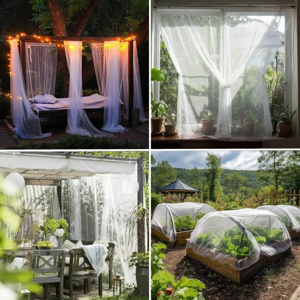 10x10 FT White DIY Mosquito Net Fabric | Netting 2 Pack