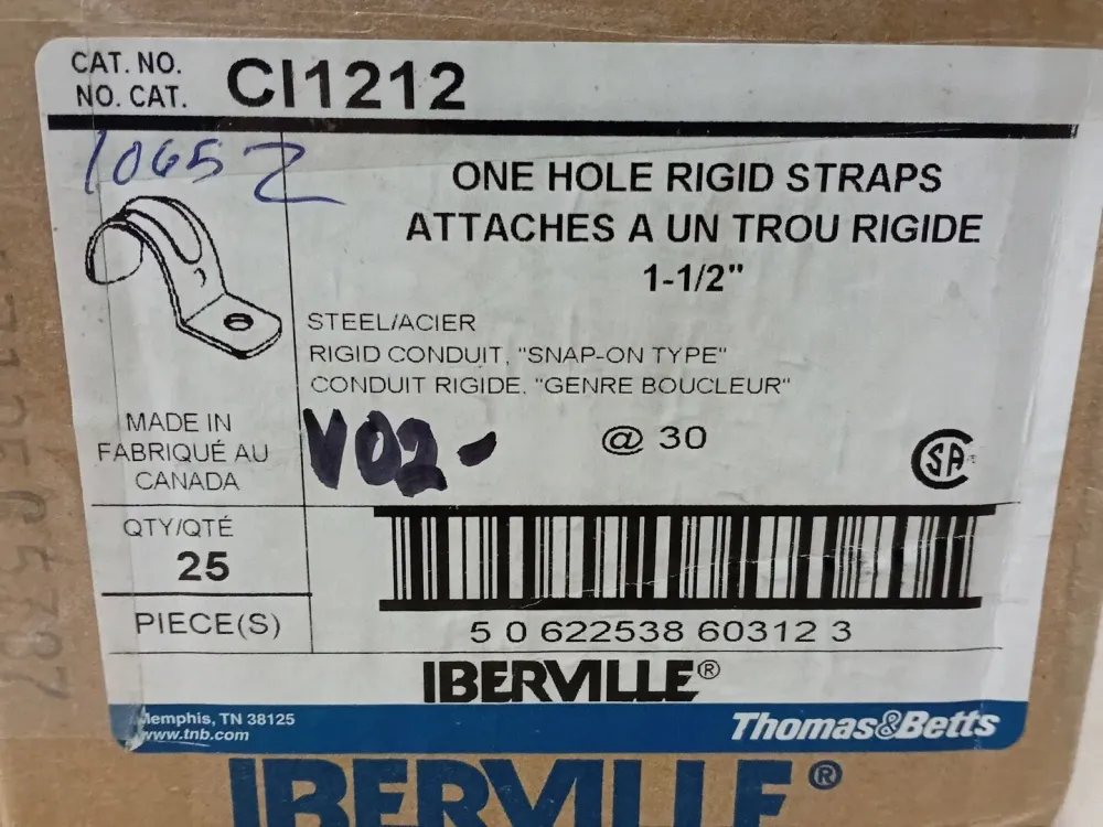 1-1/2" One Hole Stijf Straps CI1212 (Box 25)