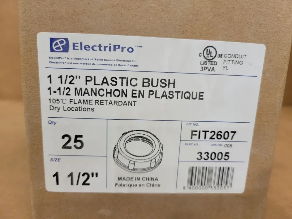 1-1/2" Plastic Bushing FIT2607, 33005 (Box 25)