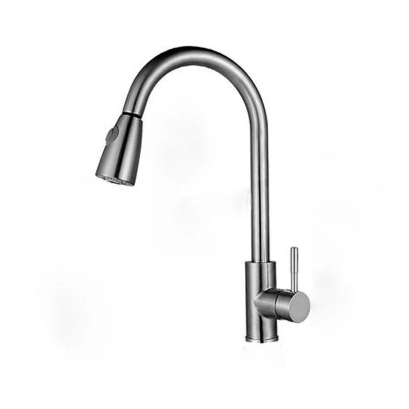 1-Hole Kitchen Faucet Pull down Sprayer Kitchen Faucet Enkel Lever Handle