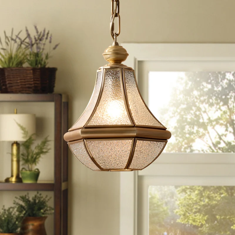 1-Light Hanging Light Minimalist Living Room Pendant Lamp Pear Seeded/Clear Glass Shade Hoogglans Brass/Antique Brass Brass