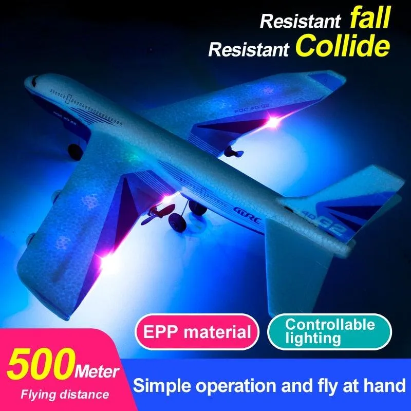G2 RC airliner Glider - 2 Channel Remote Control Aircraft Hand Throwing Radio Control Plane Foam Resistant Outdoor Airplan...