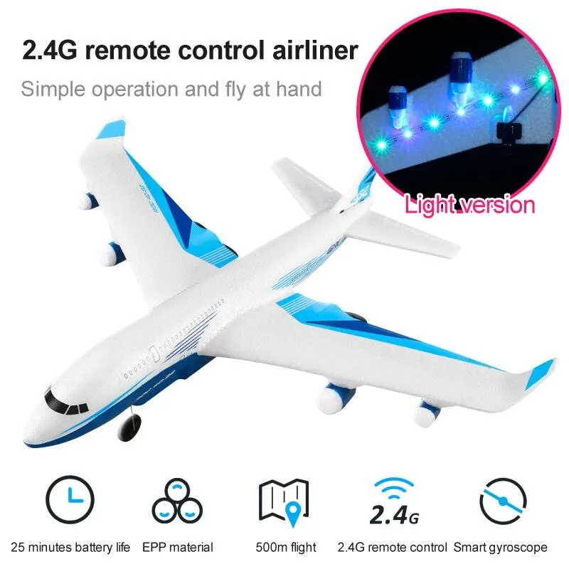 G2 RC airliner Glider - 2 Channel Remote Control Aircraft Hand Throwing Radio Control Plane Foam Resistant Outdoor Airplan...