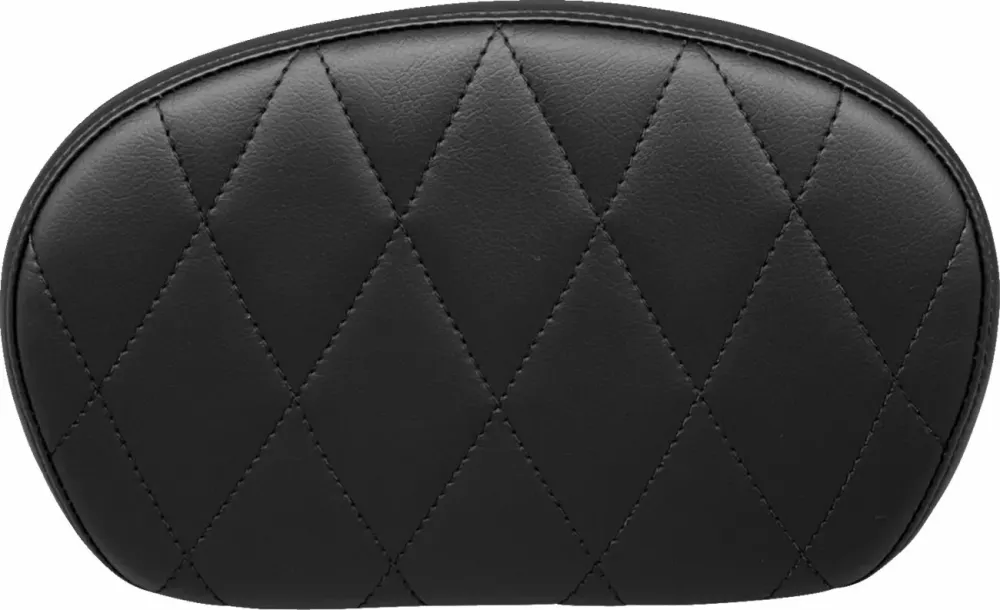 Almohadilla Para Barra Respaldo Vinilo Negro Mate De Un Solo Diamante Para Harley Davidson