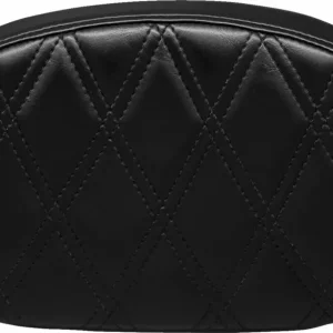 Almohadilla Para Barra Respaldo Vinilo Negro Brillante De Doble Diamante Para Harley Davidson