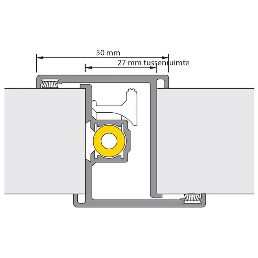 Alprokon deurnaaldprofiel - P-Prefab-2/40 - 1200/U20 - bi/bu - 2850 mm