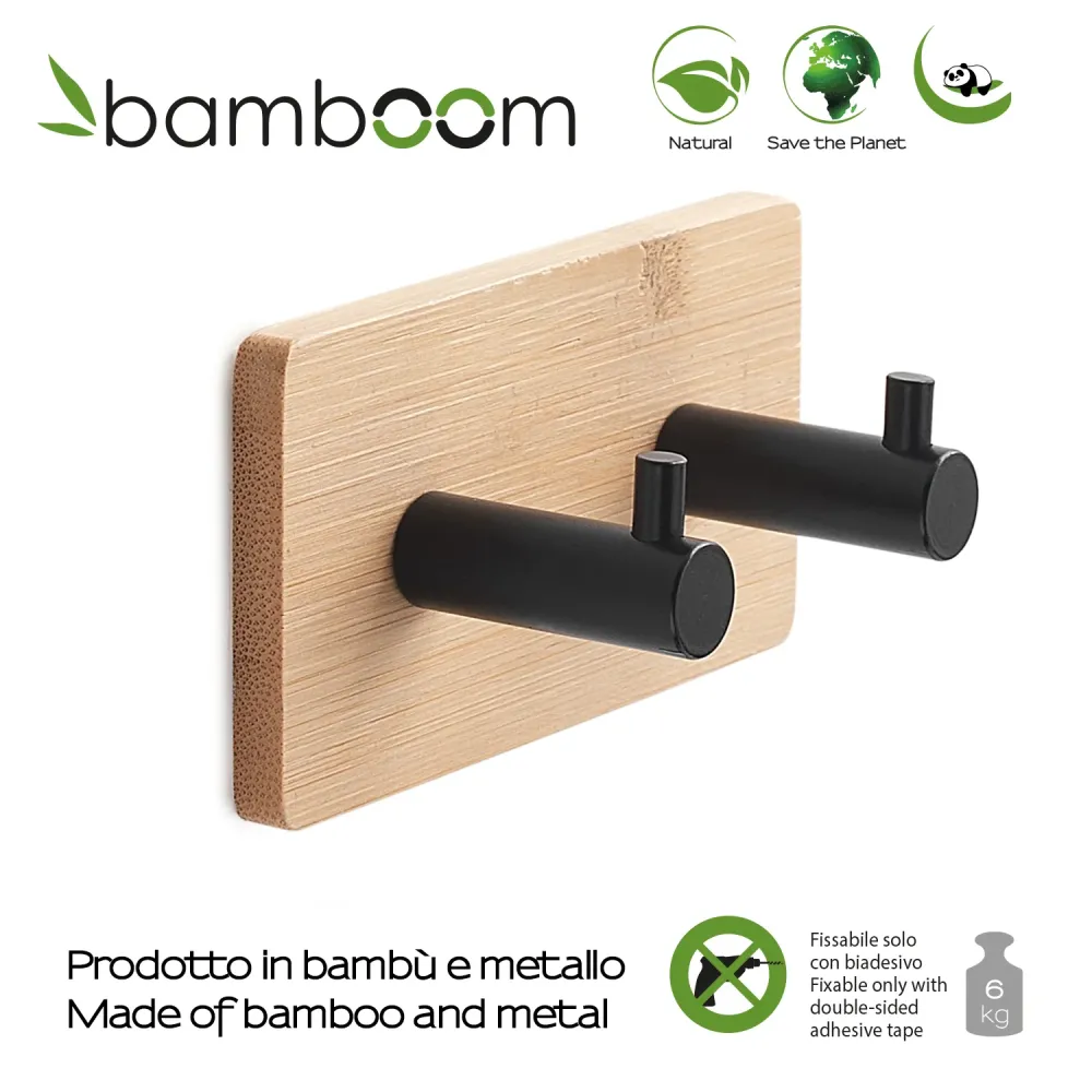 Appendini model Juncos tweemaal square bamboo/black color