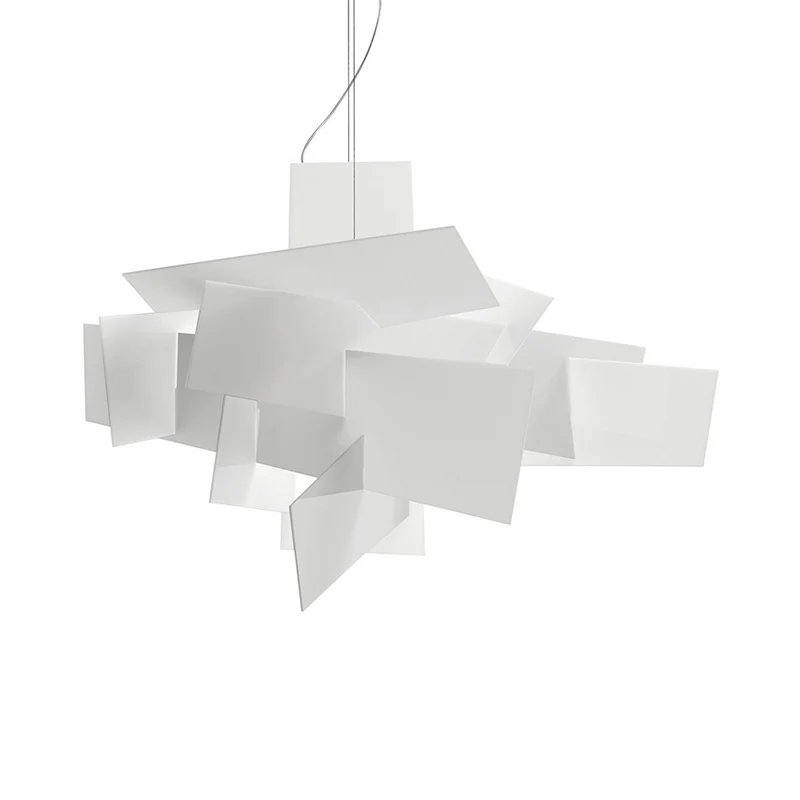 Artistry gesplitste acryldruppelhanger 2 lampen Multilicht plafondlamp wit/rood voor woonkamer