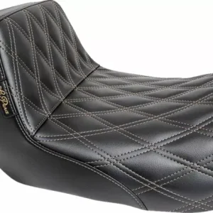 Asiento Tailwhip De Doble Diamante Con Rosca De Color Castaño Para Harley Davidson