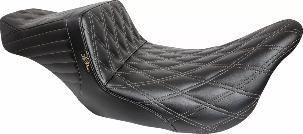 Asiento Tailwhip De Doble Diamante Con Rosca De Color Castaño Para Harley Davidson