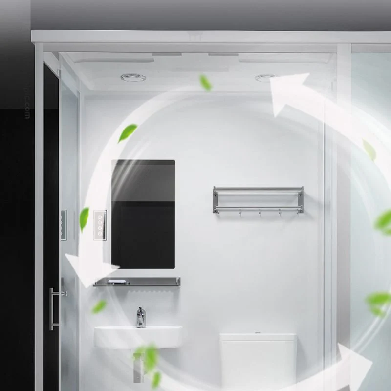 Bathroom Shower Stall Framed Één Sliding Rectangular Shower Enclosure 47l
