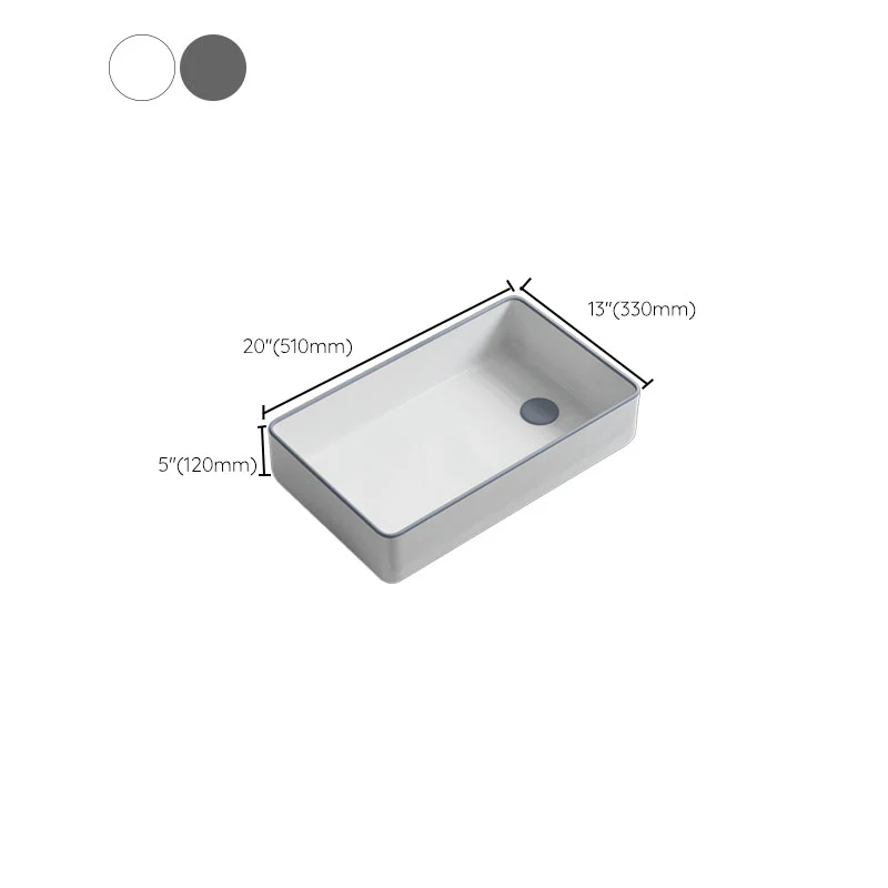 Bathroom Sink Van keramiek Rectangular Faucet Single Rod Handle Sink 19l