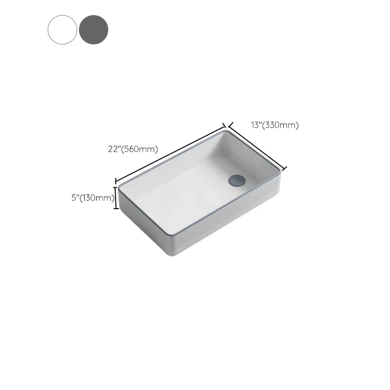 Bathroom Sink Van keramiek Rectangular Faucet Single Rod Handle Sink 19l
