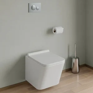 Bedieningsplaat voor wc met dubbele knop, chroom, OPULUS