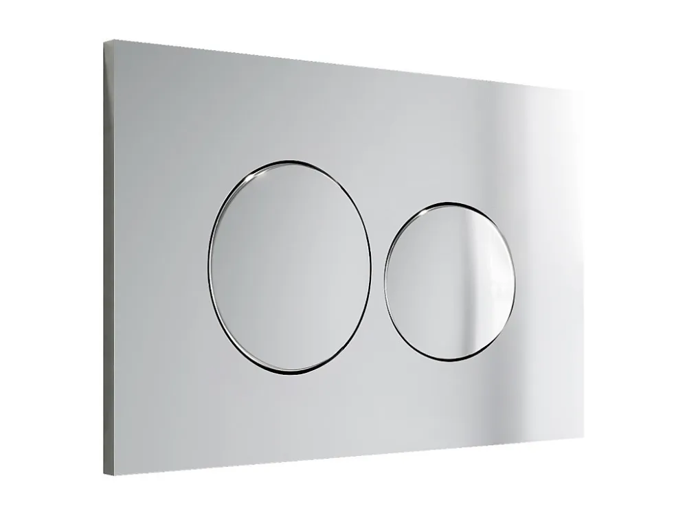 Bedieningsplaat voor wc met dubbele knop, chroom, OPULUS