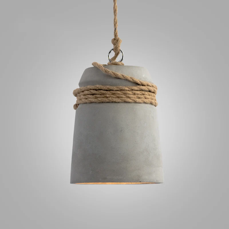 Bell Suspension Lighting Eenvoud Cement Hangende plafondlamp met één lamp de eetkamer