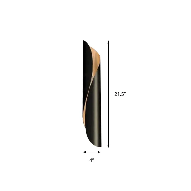 Black/White Rolling Sconce Light Fixture Contemporary 2 Lights Alumnium Up and Down Wall Sconce White