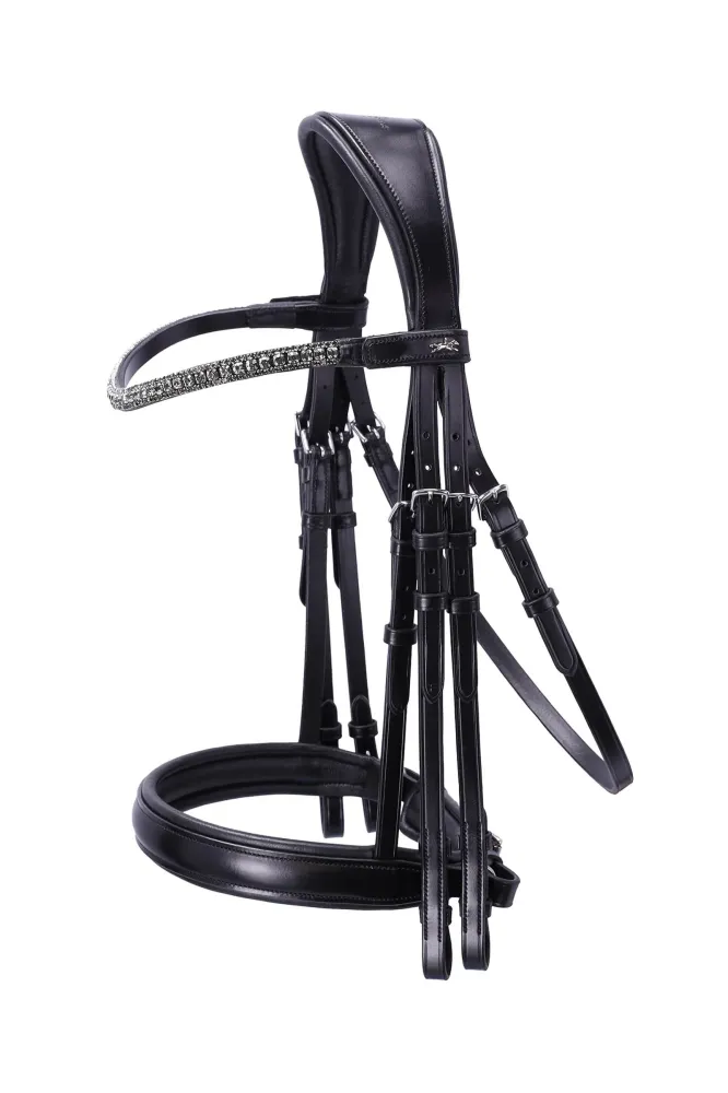 Brindisi Double Bridle black/grey/silver C