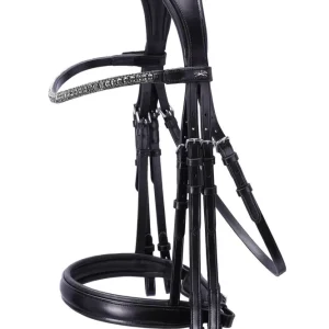 Brindisi Tweemaal Bridle black/grey/silver F