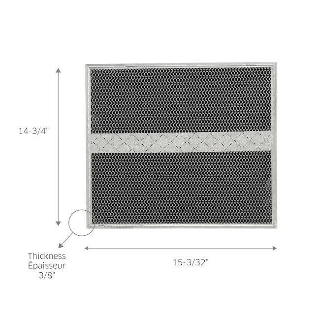 Broan Duct-Free Air Filter (Metallic/Black) twee stuks