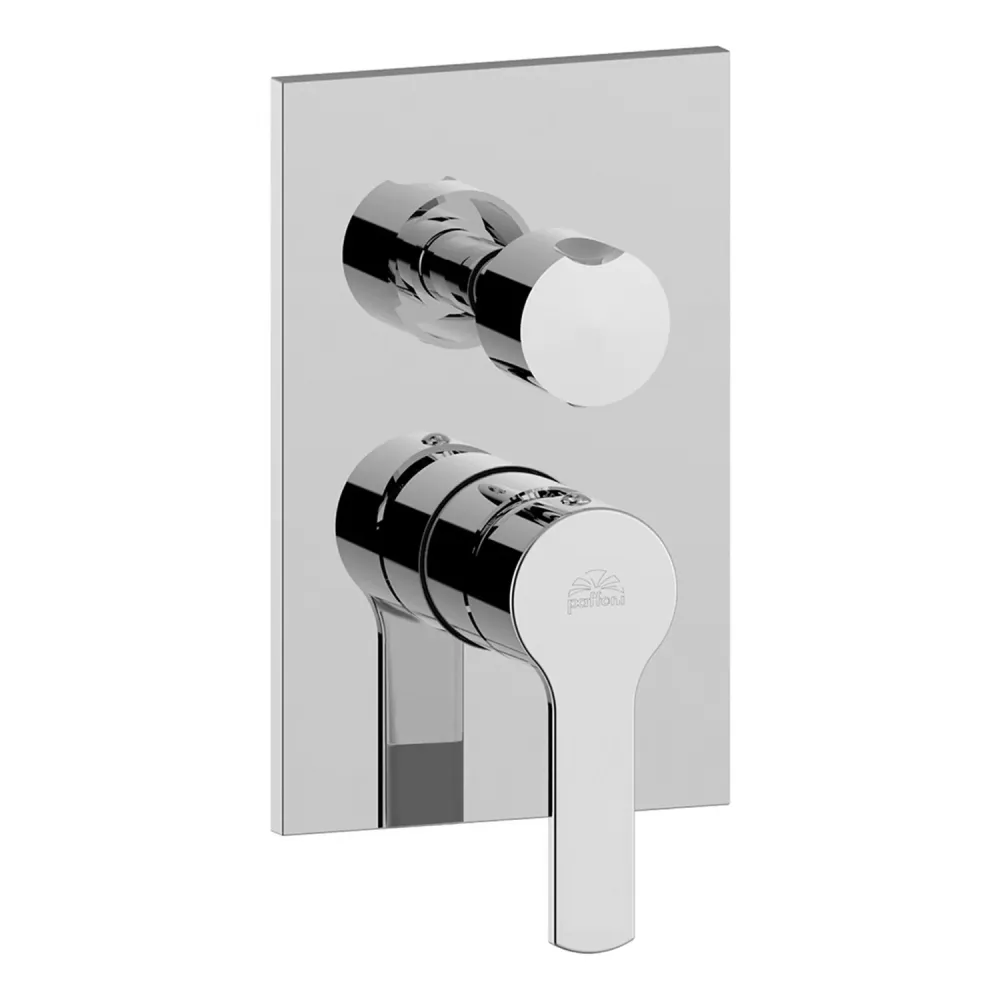 Built- shower mixer 2 outlets Paffoni West series - Chroom