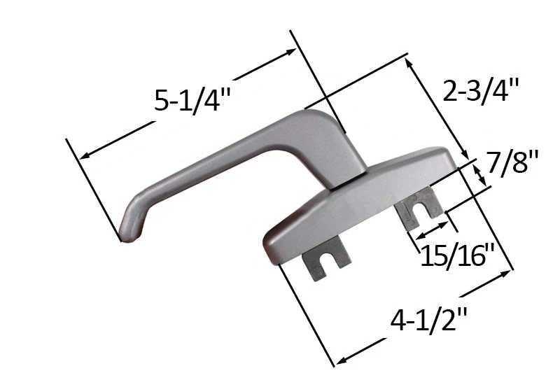 Casement Window Two Way Platinagrijs Security Handle