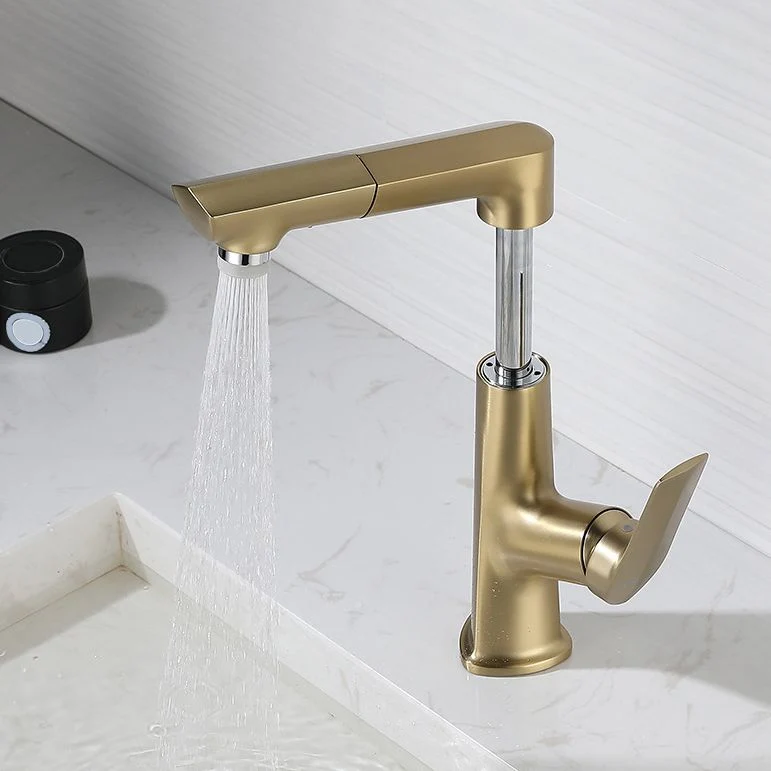 Centerset Lavatory Faucet Glam Style Faucet Solo Lever Handle Black