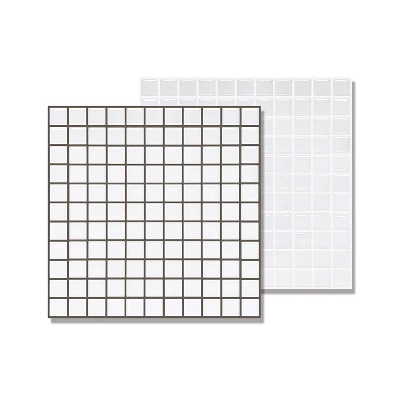 Classical Kitchen Solo Tile Plaid Print Peel and Stick Backsplash Tiles Gloss