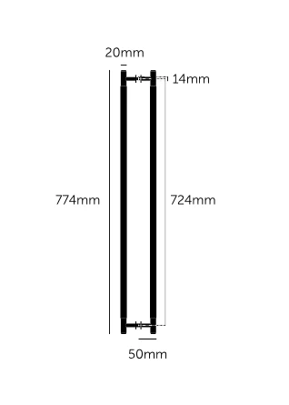 CLOSET BAR / DOUBLE-SIDED / CROSS/ SMOKED BRONSKLEURIG